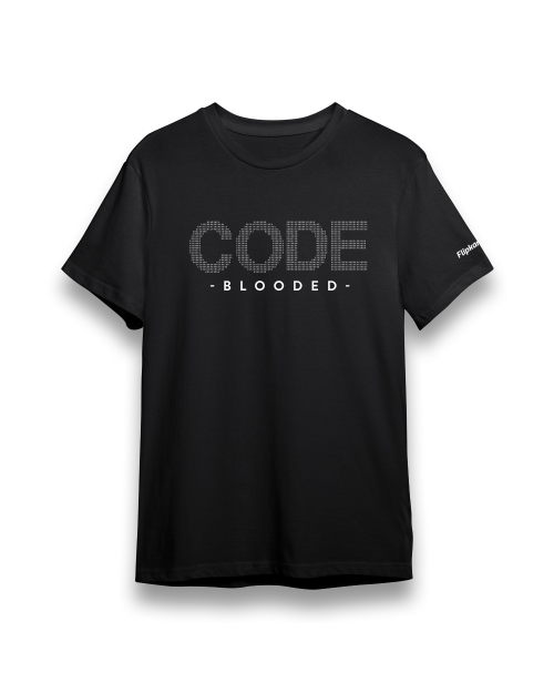 Code Blooded_23_7_19 Round Neck T-shirt - Black